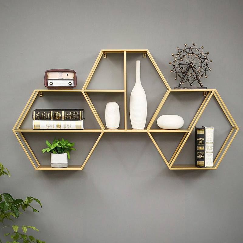 Industrial Metal Bookcase Floating 48.5"L Bookcase for Home Office