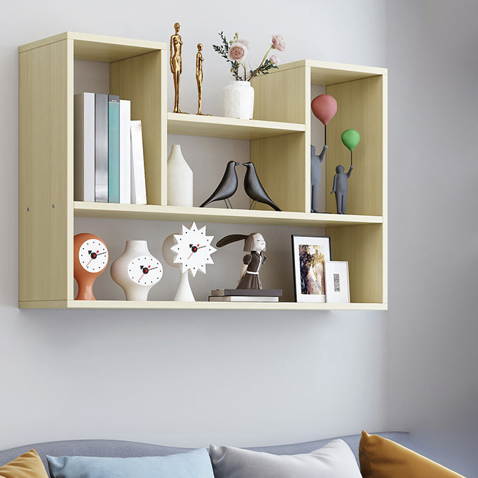 Wall Mounted Bookshelf Scandinavian Style Bookcase for Home Study Room