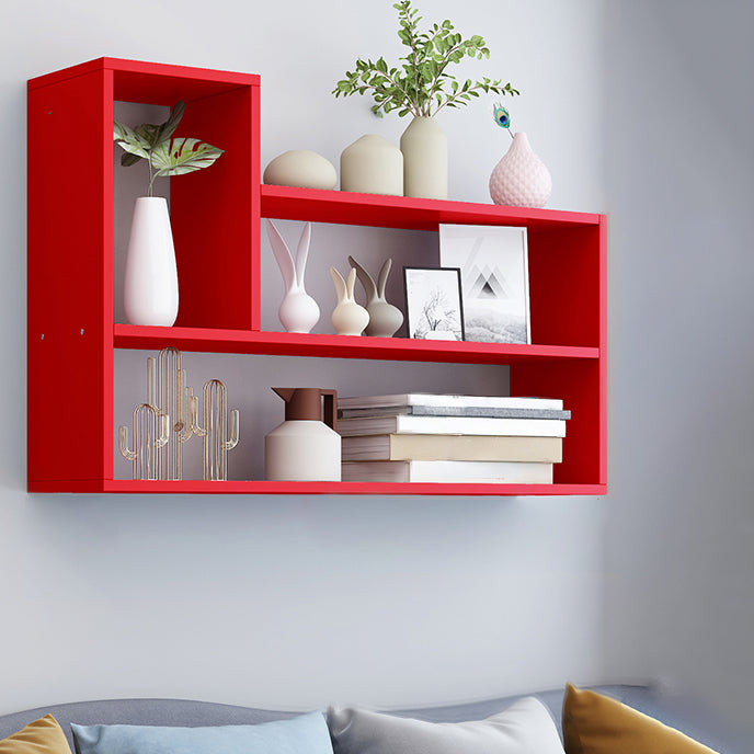 Wall Mounted Bookshelf Scandinavian Style Bookcase for Home Study Room