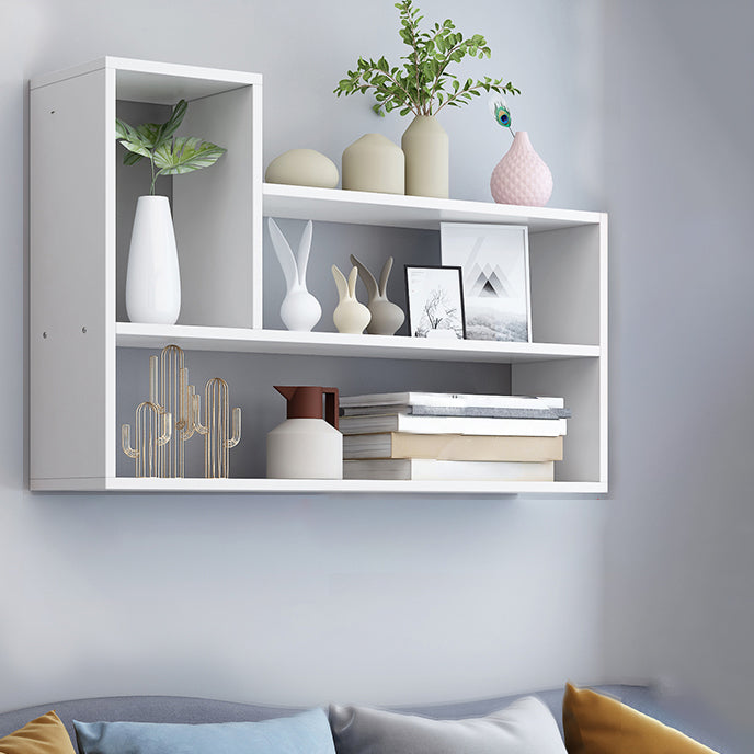 Wall Mounted Bookshelf Scandinavian Style Bookcase for Home Study Room