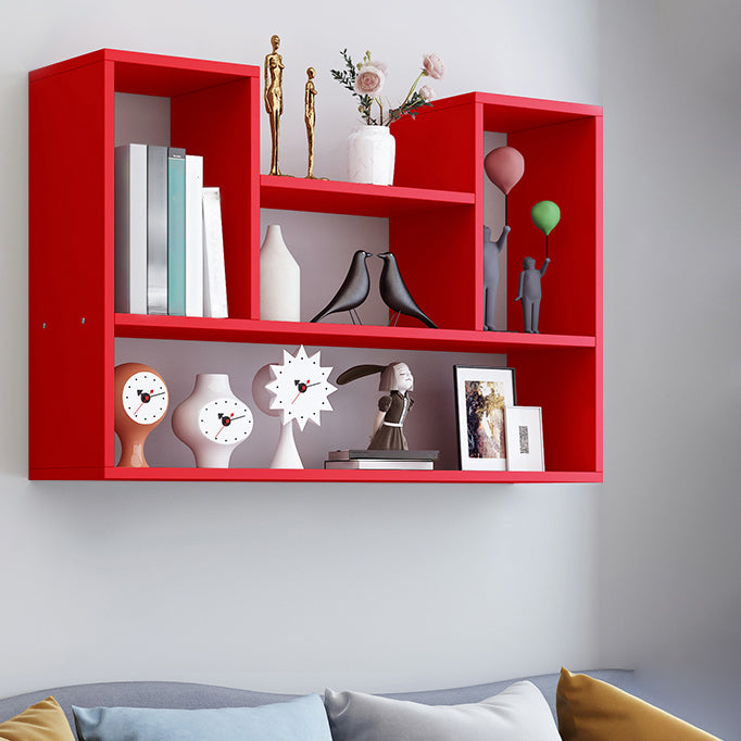 Wall Mounted Bookshelf Scandinavian Style Bookcase for Home Study Room