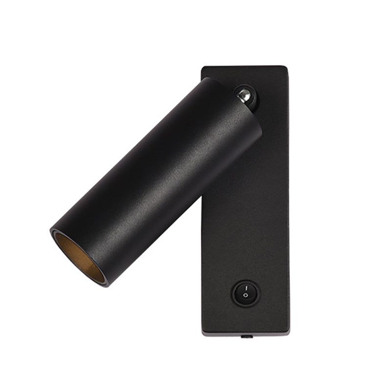 Single Light Bedside Wall Mount Light Metal Adjustable Reading Wall Lamp