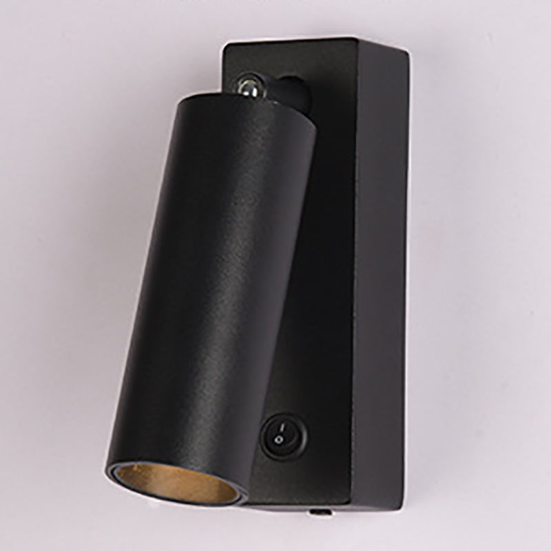 Single Light Bedside Wall Mount Light Metal Adjustable Reading Wall Lamp