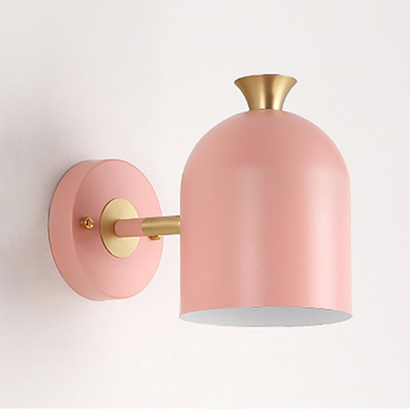 Minimalist Wall Sconce Lighting Household Colorful Metal Shade Wall Lighting Fixtures