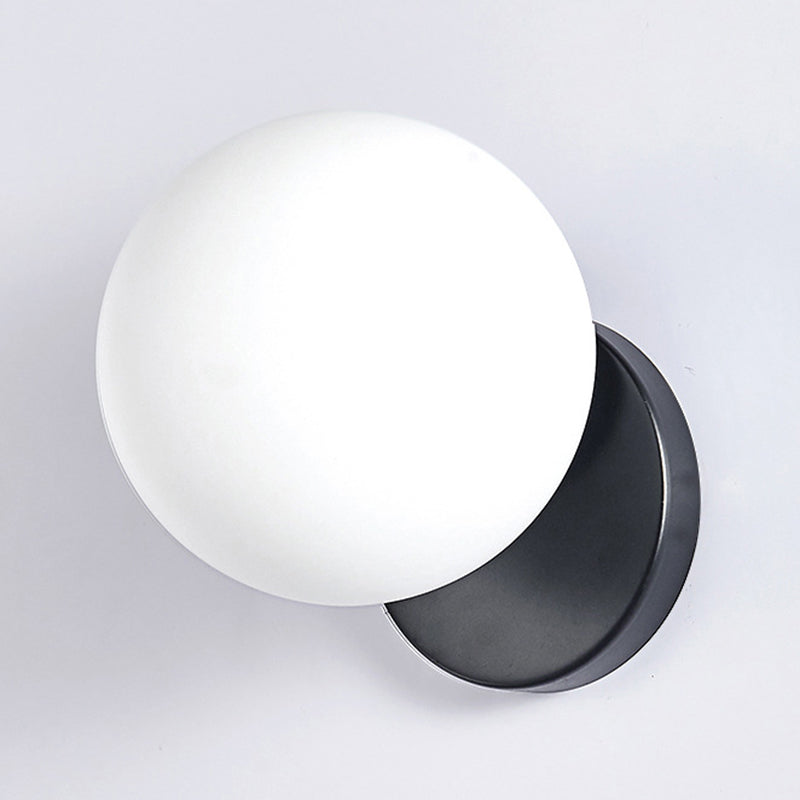 Glass Spherical Shape Wall Lights Modern Style 1 Light Wall Mount Fixture for Living Room