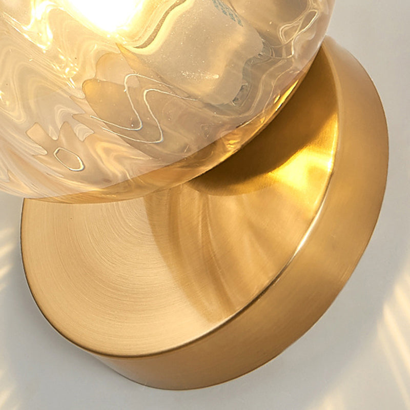 Glass Spherical Shape Wall Lights Modern Style 1 Light Wall Mount Fixture for Living Room