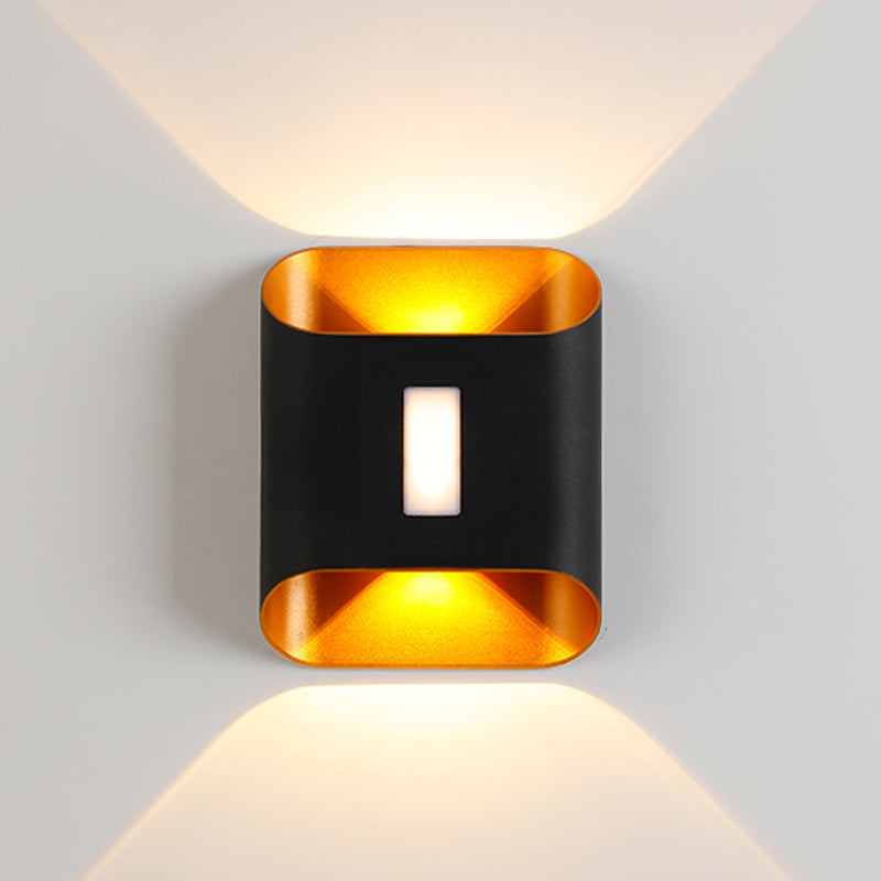 Metal Square Shape Wall Lights Modern Style 3 Light Wall Mount Fixture for Living Room