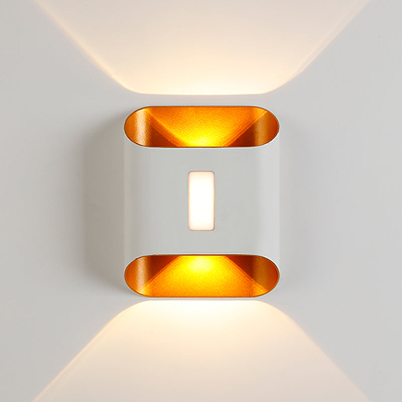 Metal Square Shape Wall Lights Modern Style 3 Light Wall Mount Fixture for Living Room