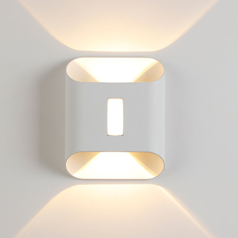 Metal Square Shape Wall Lights Modern Style 3 Light Wall Mount Fixture for Living Room