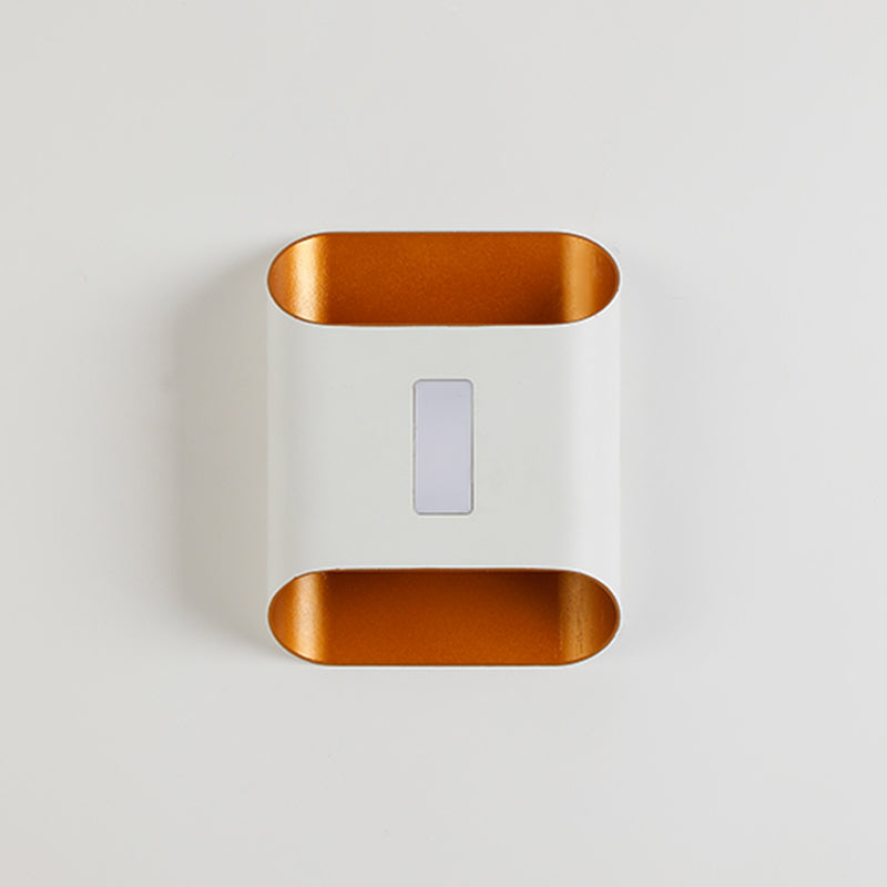 Metal Square Shape Wall Lights Modern Style 3 Light Wall Mount Fixture for Living Room