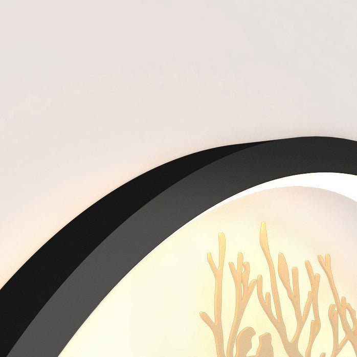 Contemporary Style Round Wall Mounted Lamps Metal 1 Light Sconce Light Fixture