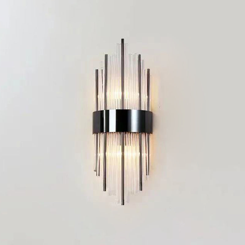 Crystal Geometry Shape Wall Lights Modern Style 2 Light Wall Sconce for Dining Room