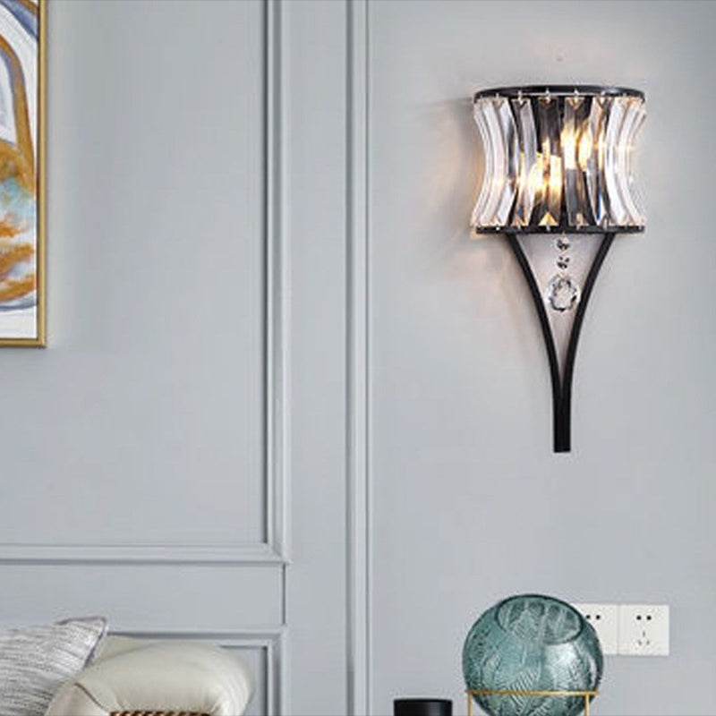 Crystal Geometry Shape Wall Lights Modern Style 2 Light Wall Sconce for Dining Room