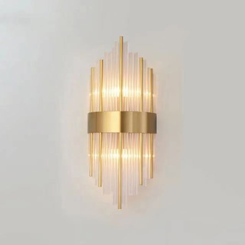 Crystal Geometry Shape Wall Lights Modern Style 2 Light Wall Sconce for Dining Room