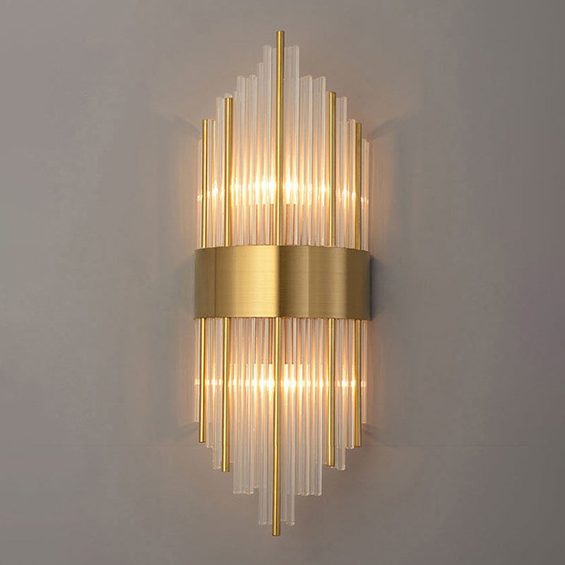 Crystal Geometry Shape Wall Lights Modern Style 2 Light Wall Sconce for Dining Room