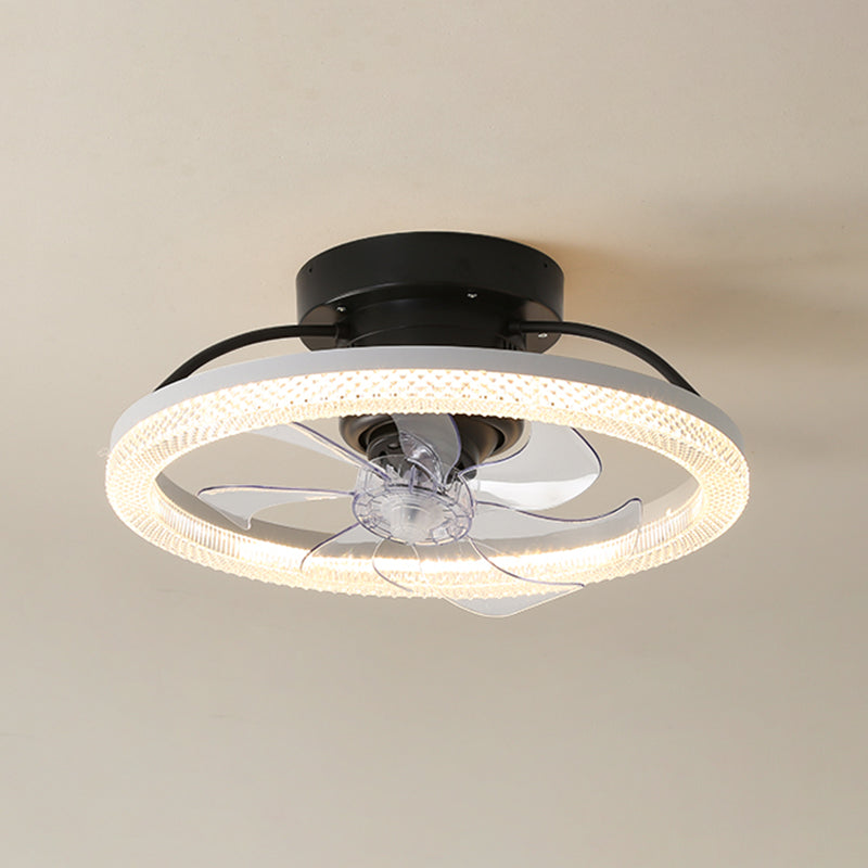 Round Shape Metal Ceiling Fans Modern Multi-Lights Ceiling Fan Lamp Fixture