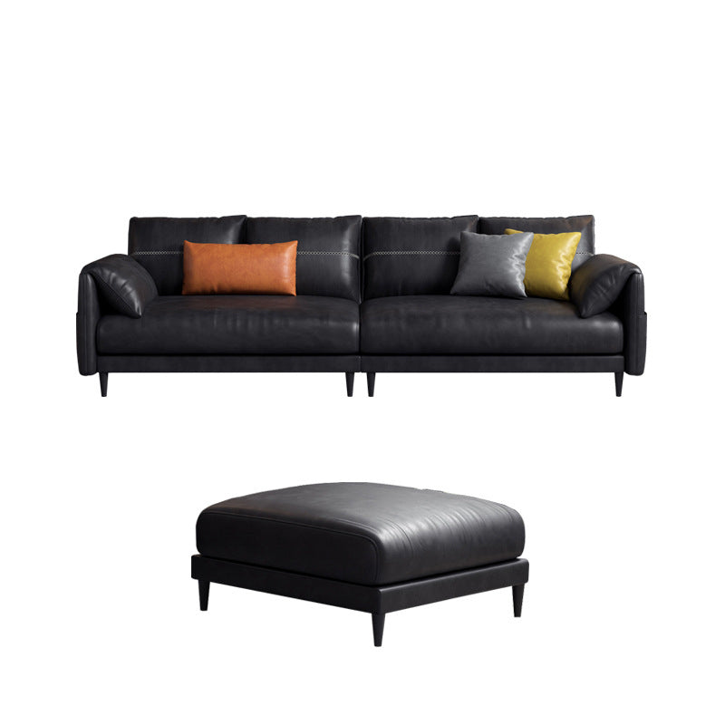 Dark Gray Faux Leather Sofa/Sectionals with Wear-Resistant and Storage