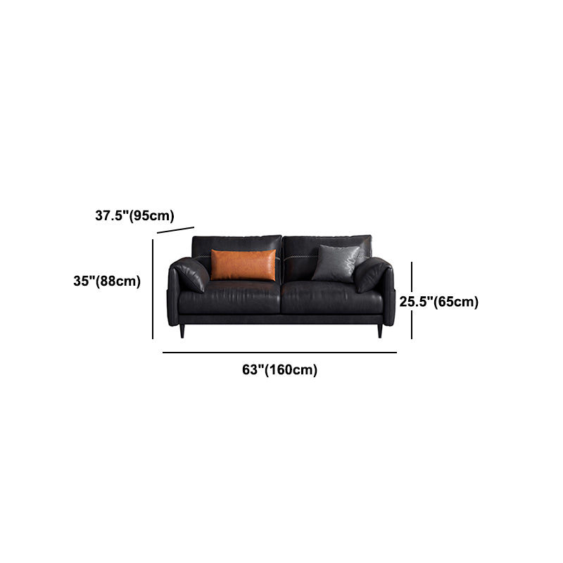 Dark Gray Faux Leather Sofa/Sectionals with Wear-Resistant and Storage