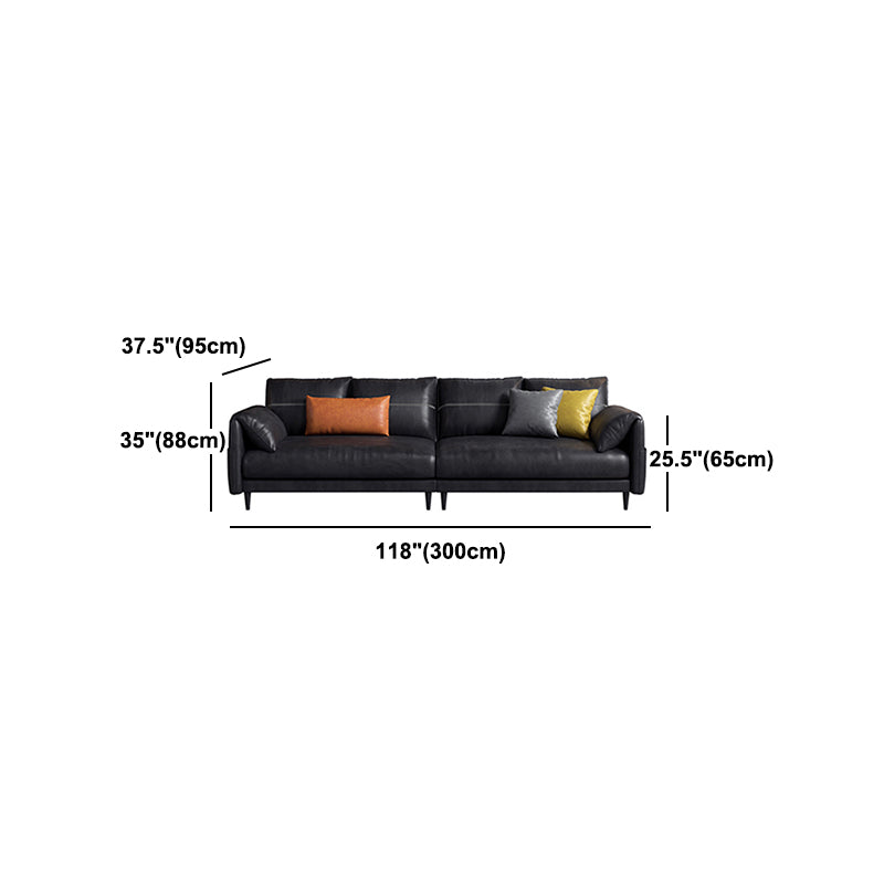 Dark Gray Faux Leather Sofa/Sectionals with Wear-Resistant and Storage