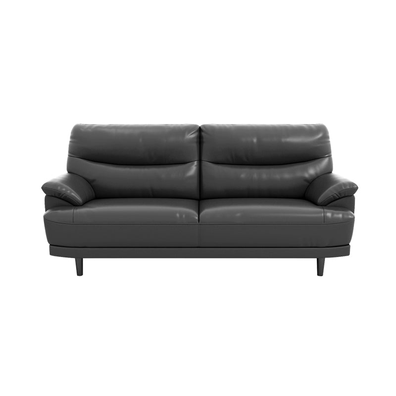 Stain Resistant Leather Pillow Top Arm Biscuit Back Settee Couch