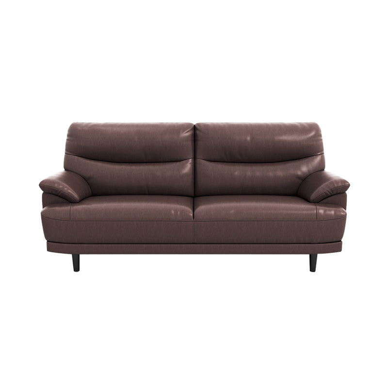 Stain Resistant Leather Pillow Top Arm Biscuit Back Settee Couch