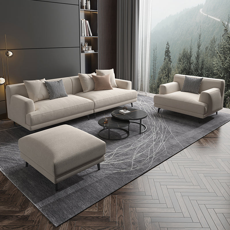 Stain Resistant Stationary Living Room Recessed Arm Standard Seating