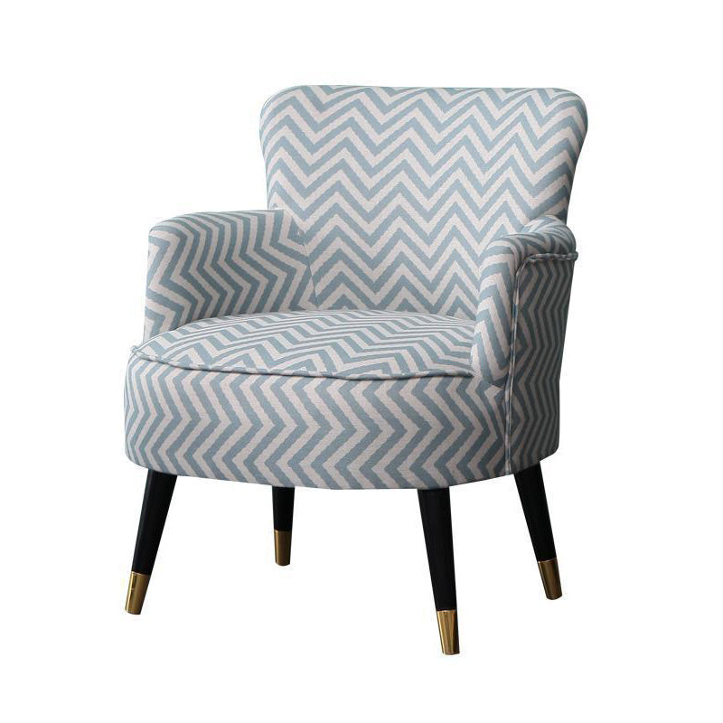 27.55"Wide*27.55"Deep Arm Chair with Square Arms, Basic Four Legs