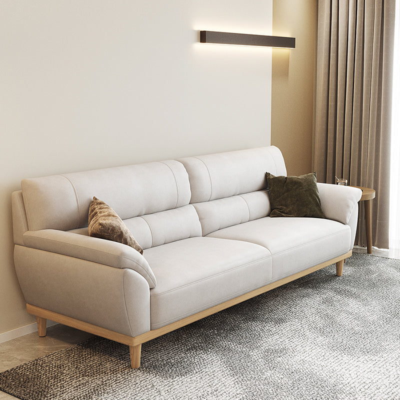 Stationary Stain Resistant Living Room Pillow Top Arm Standard Sofa