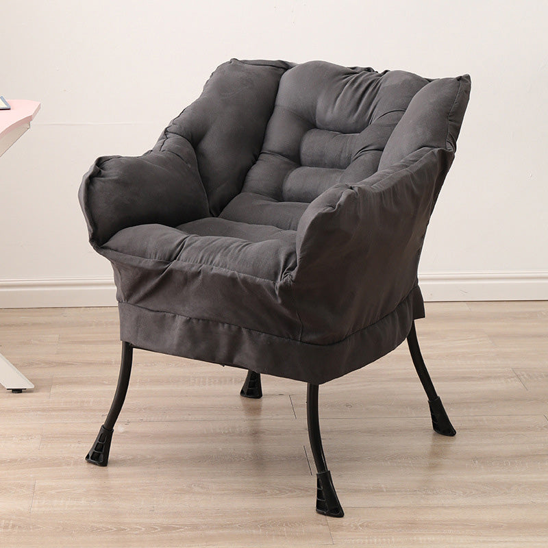 29.52"W*27.55"D Cotton Blend Arm Chair with Basic Four Black Legs, Flared Arms