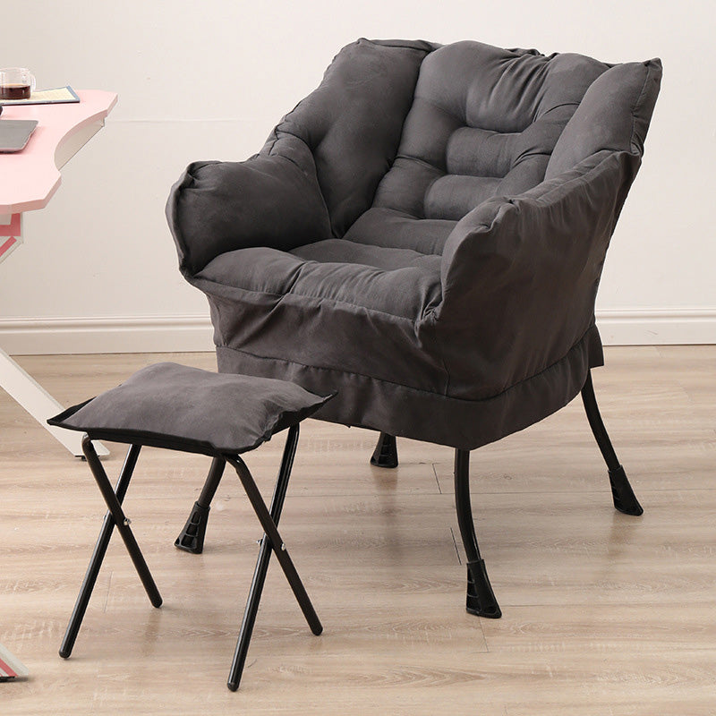 29.52"W*27.55"D Cotton Blend Arm Chair with Basic Four Black Legs, Flared Arms