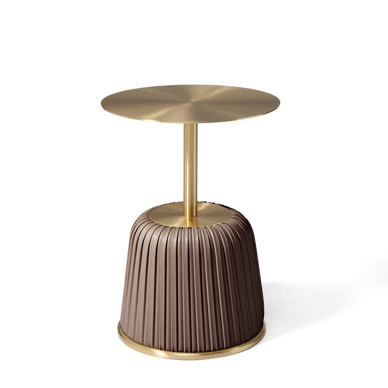Pedestal End Table  Modern Round Side End Table for Living Room