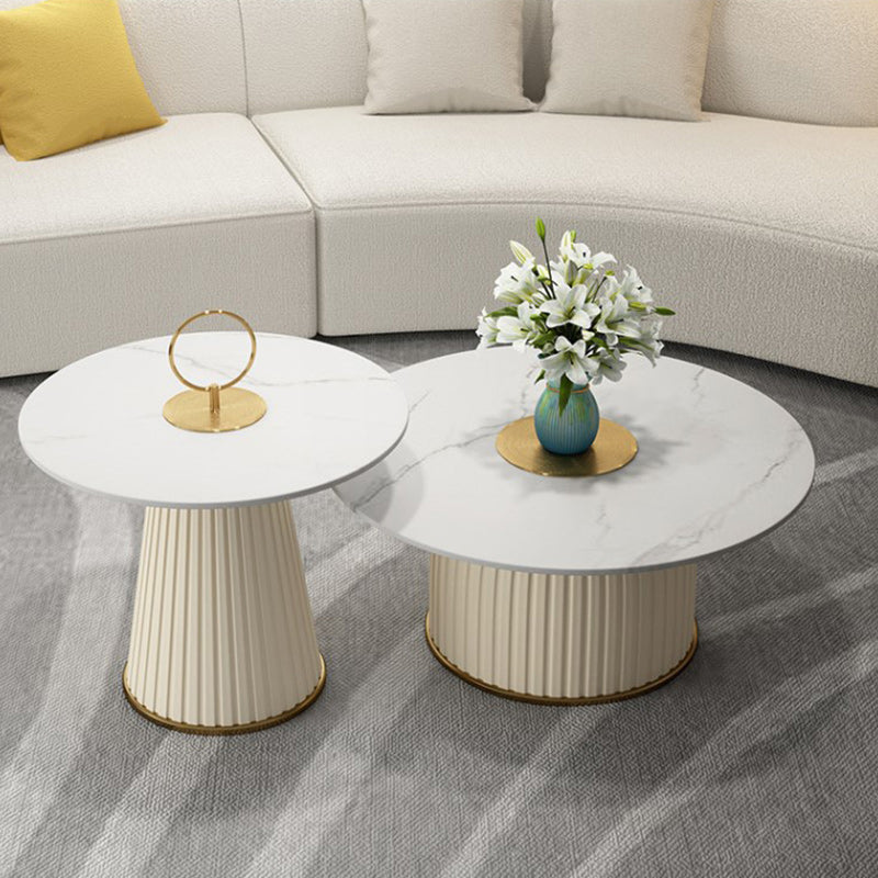 Pedestal End Table  Modern Round Side End Table for Living Room