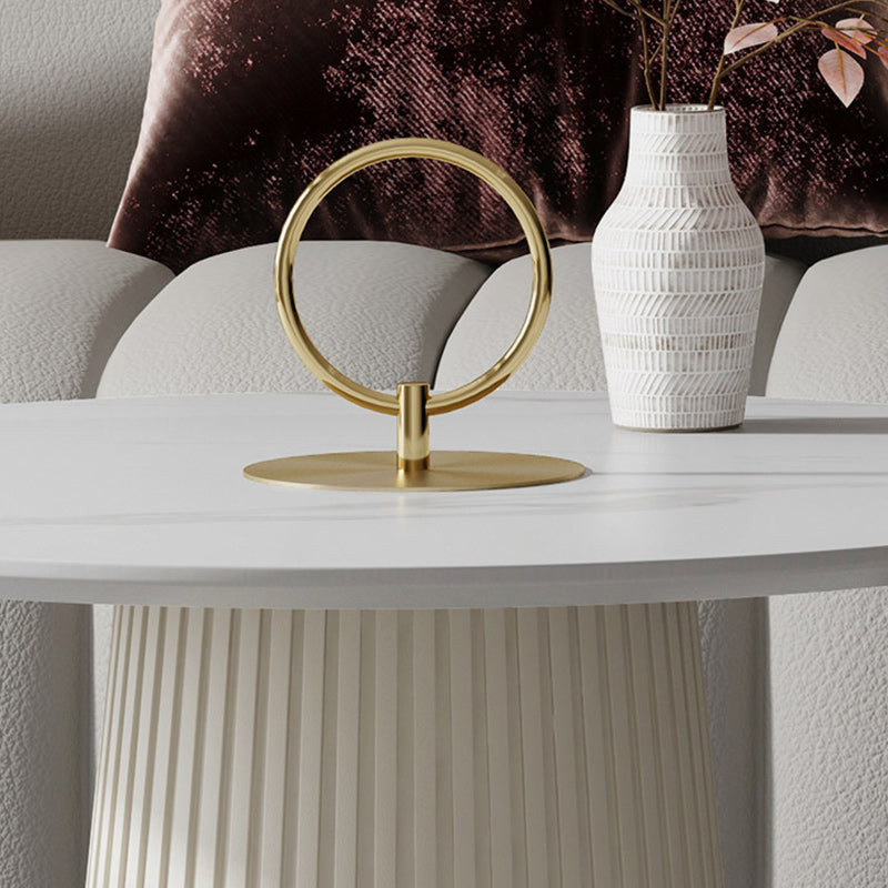 Pedestal End Table  Modern Round Side End Table for Living Room