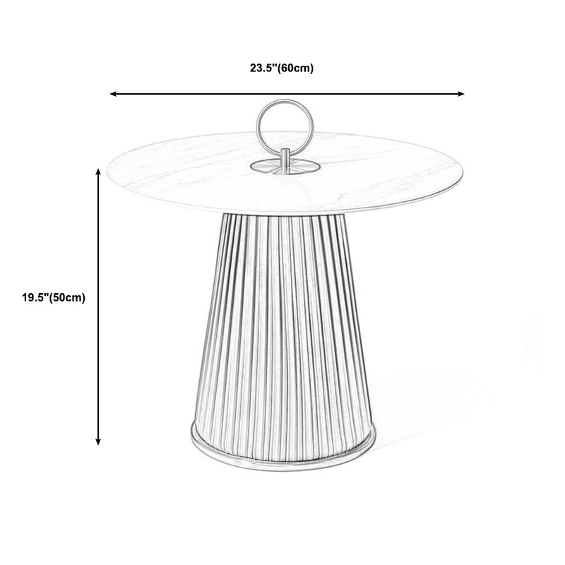 Pedestal End Table  Modern Round Side End Table for Living Room