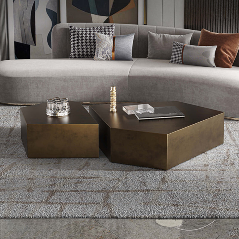 Modern Grey/brown Stainless Steel Coffee Table for Living Room Cocktail Table