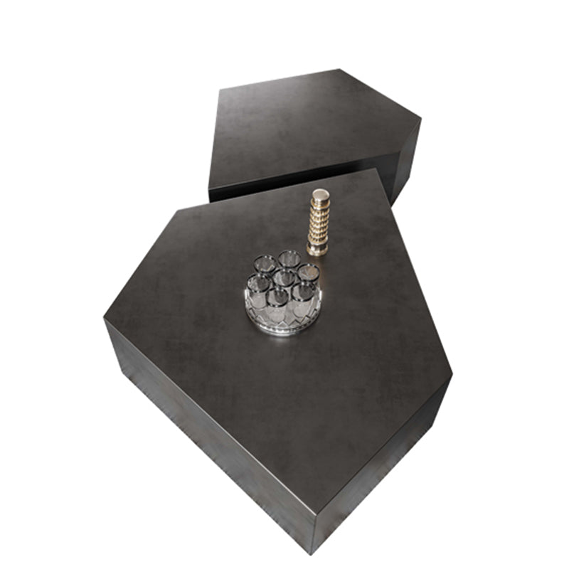 Modern Grey/brown Stainless Steel Coffee Table for Living Room Cocktail Table