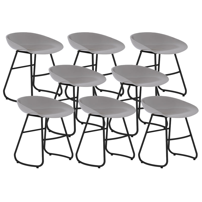 Contemporary Bar Stool Plastic Counter Bar Stool with Metal Legs
