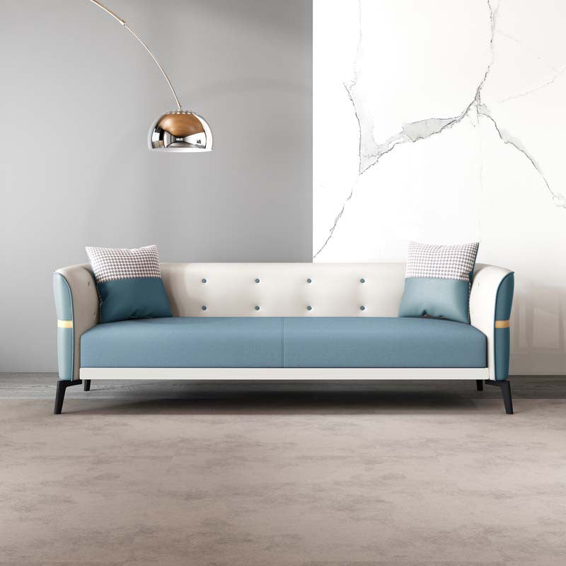 Nordic Faux Leather Waterproof Sofa Tight Back Sette for Apartment