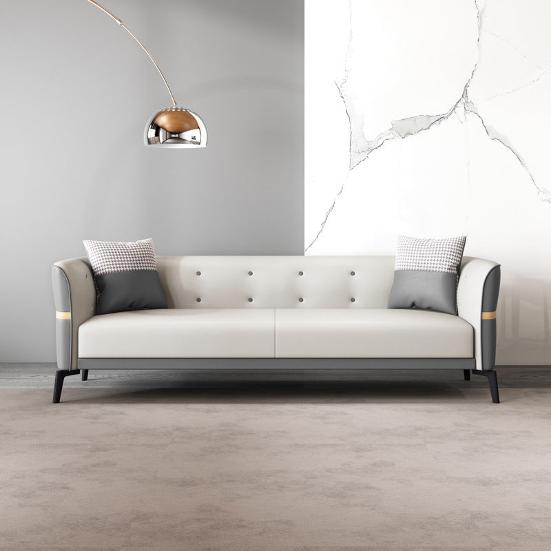 Nordic Faux Leather Waterproof Sofa Tight Back Sette for Apartment