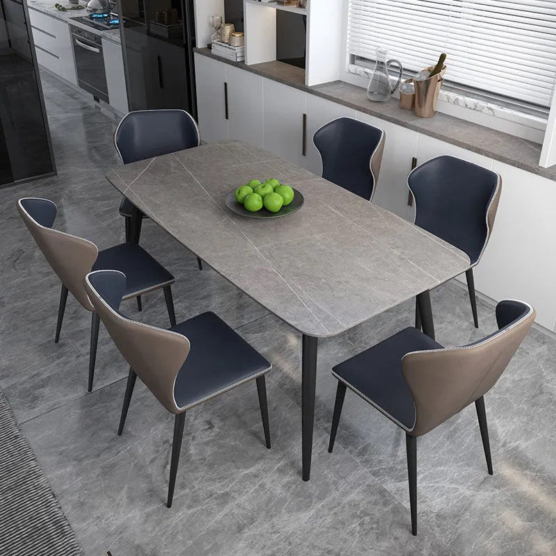 Contemporary Style Dining Table Rectangle Dining Room for Kitchen Home