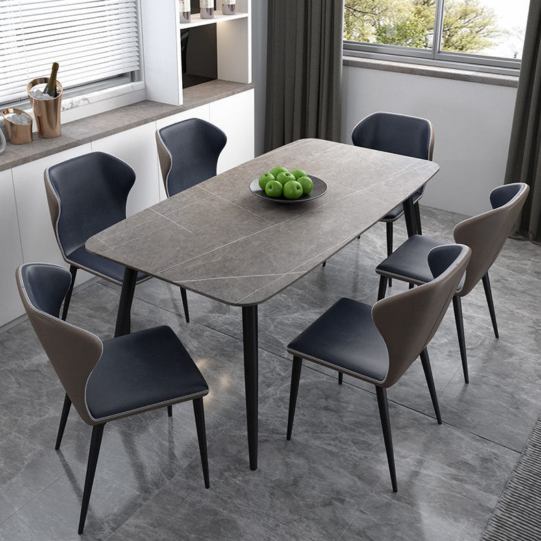 Contemporary Style Dining Table Rectangle Dining Room for Kitchen Home