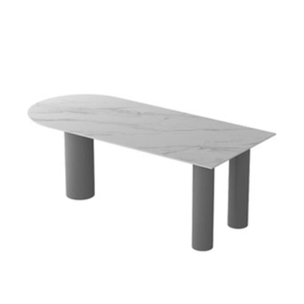 Stone Dining Site Table Simplicity Style Dining Room Collection for Indoor
