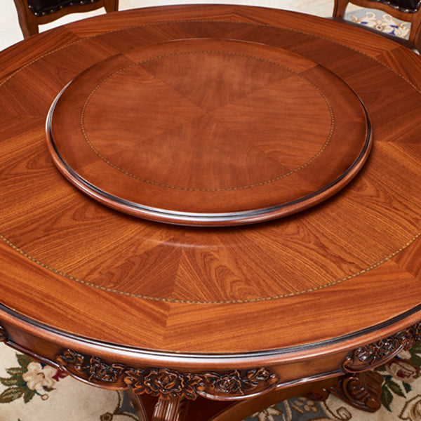 Rubberwood Base Victorian Round Table Pedestal Base Table for Dining Room