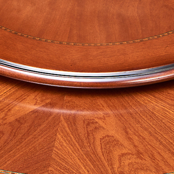 Rubberwood Base Victorian Round Table Pedestal Base Table for Dining Room
