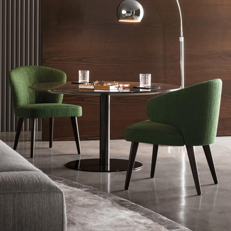 Contemporary Steel Dining Arm Chair Wingback Side Furniture Single in Matte Finish