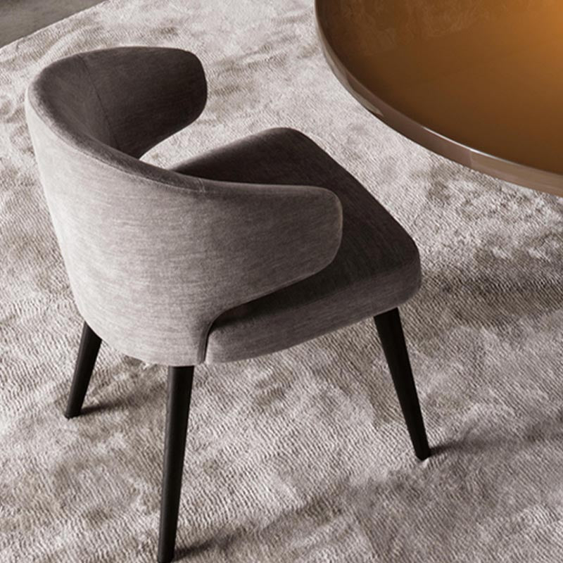 Contemporary Steel Dining Arm Chair Wingback Side Furniture Single in Matte Finish