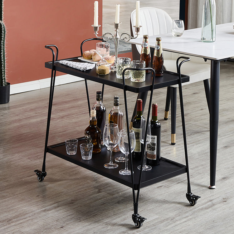 30.71"H Modern Prep Table Rolling Metal Rectangular Prep Table for Dining Room
