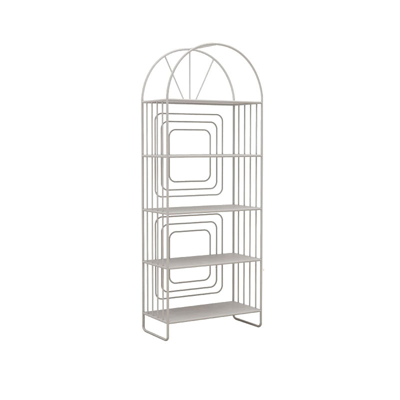 Metal Contemporary Style Bookcase Closed Back Bookshelf for Home Office