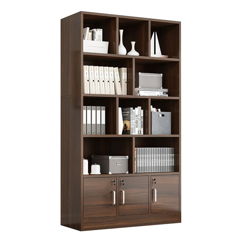 70.87"H Bookshelf Contemporary Style Closed Back Bookcase for Study Room and Office