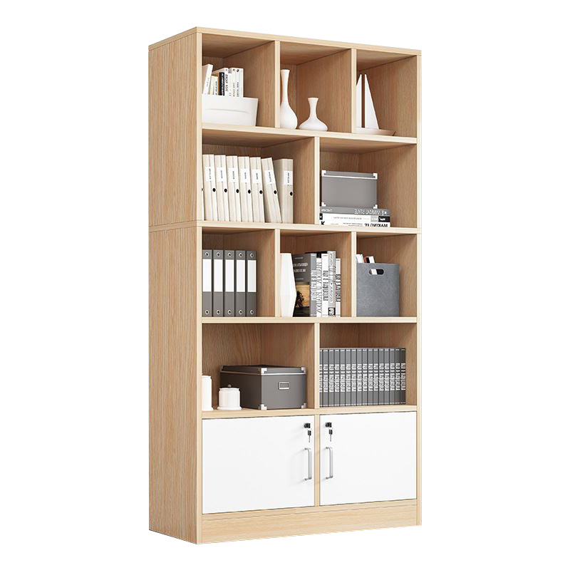 70.87"H Bookshelf Contemporary Style Closed Back Bookcase for Study Room and Office